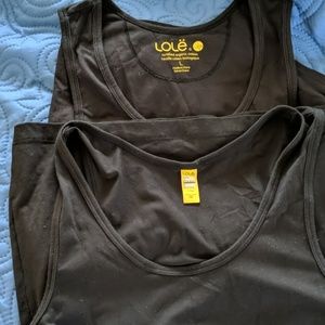 TWO Lole tank tops. Soft cotton. Both size large.